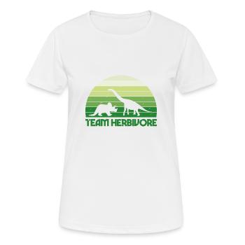 Team herbivore vegan gift plant - Women's Breathable T-Shirt - white - Front - AI Model Female 172 dark (172cm)
