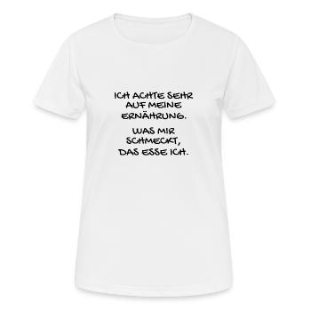 Ernährung Essen Geschmack Geschenk - Frauen T-Shirt atmungsaktiv - Weiß - Vorne - AI Model Female 172 dark (172cm)