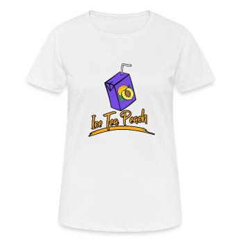 Ice tea peach - idée cadeau - T-shirt respirant Femme - blanc - Devant - AI Model Female 172 dark (172cm)