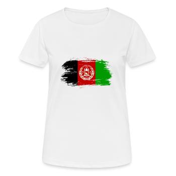 Drapeau de l’Afghanistan - T-shirt respirant Femme - blanc - Devant - AI Model Female 172 dark (172cm)