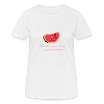 There are a Melon reasons to love summer Melon - Women's Breathable T-Shirt - white - Front - AI Model Female 172 dark (172cm)