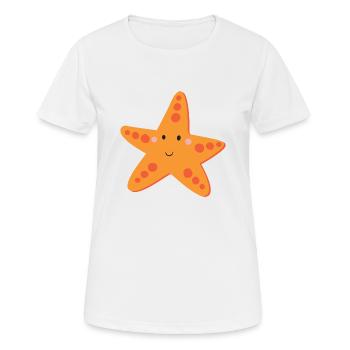 Seestern - Frauen T-Shirt atmungsaktiv - Weiß - Vorne - AI Model Female 172 dark (172cm)