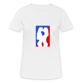 Chaud lesbiennes baisers - T-shirt respirant Femme - blanc - Devant - AI Model Female 172 dark (172cm)