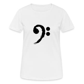 Symboles musicaux de basse - T-shirt respirant Femme - blanc - Devant - AI Model Female 172 dark (172cm)