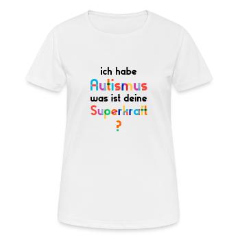 Autismus Autist - Frauen T-Shirt atmungsaktiv - Weiß - Vorne - AI Model Female 172 dark (172cm)