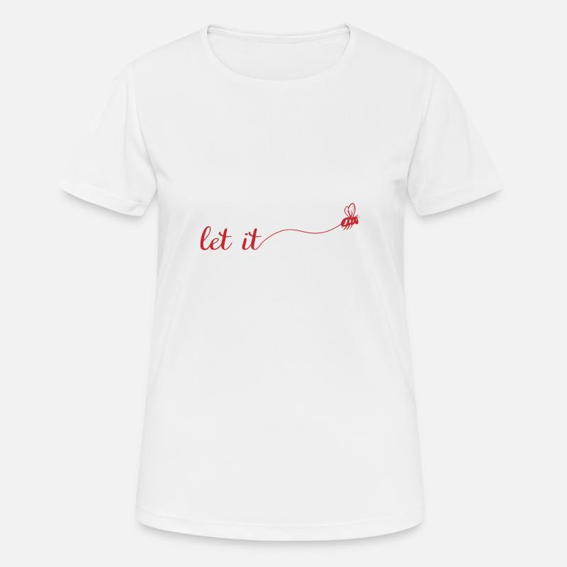 Let it be bee beekeeper honeycomb - Women's Breathable T-Shirt - white