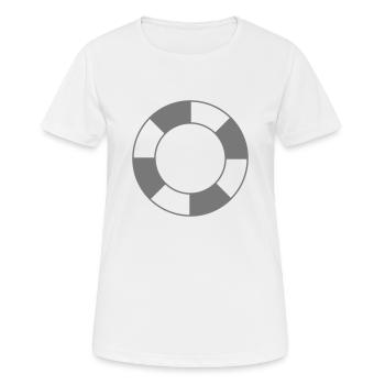 Bouée de sauvetage - T-shirt respirant Femme - blanc - Devant - AI Model Female 172 dark (172cm)