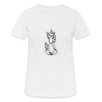 Unicorn - Frauen T-Shirt atmungsaktiv - Weiß - Vorne - AI Model Female 172 dark (172cm)