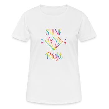 Briller comme une lueur de diamant de diamant - T-shirt respirant Femme - blanc - Devant - AI Model Female 172 dark (172cm)