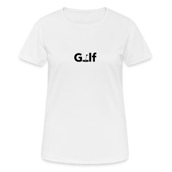 Golf |Golfer Golferin - Frauen T-Shirt atmungsaktiv - Weiß - Vorne - AI Model Female 172 dark (172cm)