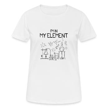 Cadeau de flacon de laboratoire de chimie d'éléments - T-shirt respirant Femme - blanc - Devant - AI Model Female 172 dark (172cm)
