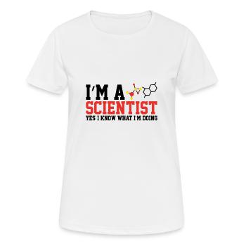 Cadeau de nerd chimiste formule chimiste - T-shirt respirant Femme - blanc - Devant - AI Model Female 172 dark (172cm)