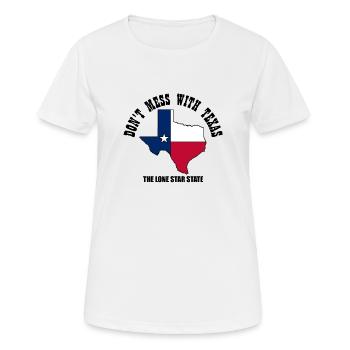 Don’t mess with Texas - T-shirt respirant Femme - blanc - Devant - AI Model Female 172 dark (172cm)