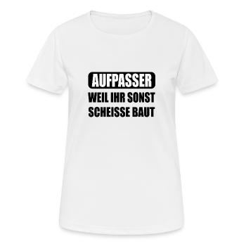 Aufpasser Security Lustig Geschenk s - Frauen T-Shirt atmungsaktiv - Weiß - Vorne - AI Model Female 172 dark (172cm)