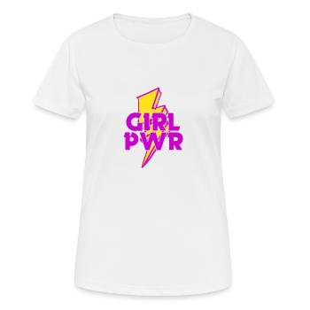 Girl PWR Feminismus Geschenk art - Frauen T-Shirt atmungsaktiv - Weiß - Vorne - AI Model Female 172 dark (172cm)