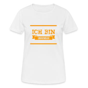 ich will eine Umarmung - Frauen T-Shirt atmungsaktiv - Weiß - Vorne - AI Model Female 172 dark (172cm)