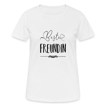 Beste Freundin - Frauen T-Shirt atmungsaktiv - Weiß - Vorne - AI Model Female 172 dark (172cm)