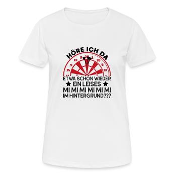 Leises mi mi hintergrund Geschenk Darts Wurfspieß - Frauen T-Shirt atmungsaktiv - Weiß - Vorne - AI Model Female 172 dark (172cm)