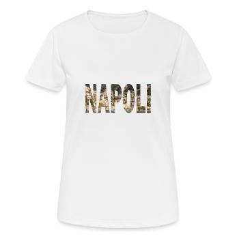 Napoli paesaggio urbano - Frauen T-Shirt atmungsaktiv - Weiß - Vorne - AI Model Female 172 dark (172cm)