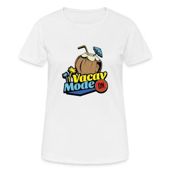 vacay mode île vacances - T-shirt respirant Femme - blanc - Devant - AI Model Female 172 dark (172cm)