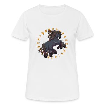 Sleipnir Das Pferd von Odin Viking - Frauen T-Shirt atmungsaktiv - Weiß - Vorne - AI Model Female 172 dark (172cm)