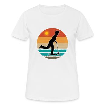 Scooter scooter vintage - T-shirt respirant Femme - blanc - Devant - AI Model Female 172 dark (172cm)