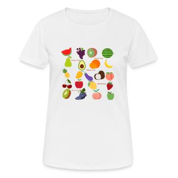 DELICIOUS FRUITS - Women's Breathable T-Shirt - white - Front - AI Model Female 172 dark (172cm)
