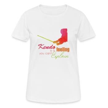 Kendo - T-shirt respirant Femme - blanc - Devant - AI Model Female 172 dark (172cm)
