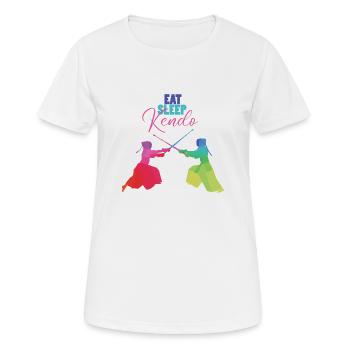 Kendo - T-shirt respirant Femme - blanc - Devant - AI Model Female 172 dark (172cm)