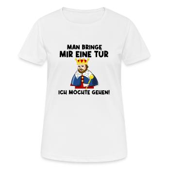 Man bringe mir eine Tür - Frauen T-Shirt atmungsaktiv - Weiß - Vorne - AI Model Female 172 dark (172cm)