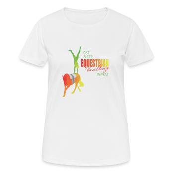 Voltiger cadeau de cheval - T-shirt respirant Femme - blanc - Devant - AI Model Female 172 dark (172cm)