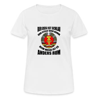 Ossi Ostdeutschland Geschenk DDR - Frauen T-Shirt atmungsaktiv - Weiß - Vorne - AI Model Female 172 dark (172cm)