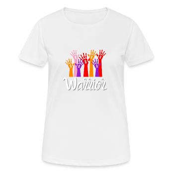 Handicap invisible / maladie - Warrior - T-shirt respirant Femme - blanc - Devant - AI Model Female 172 dark (172cm)