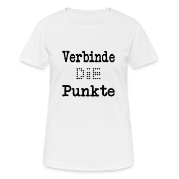 Verbinde die Punkte - Frauen T-Shirt atmungsaktiv - Weiß - Vorne - AI Model Female 172 dark (172cm)