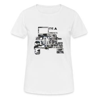 B Je suis un amoureux jeep jeep fille - T-shirt respirant Femme - blanc - Devant - AI Model Female 172 dark (172cm)