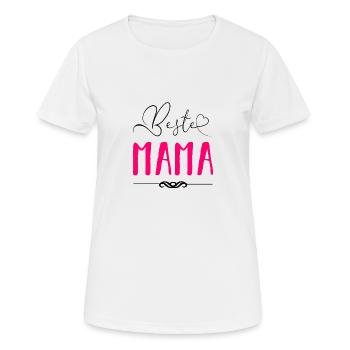 Beste Mama - Frauen T-Shirt atmungsaktiv - Weiß - Vorne - AI Model Female 172 dark (172cm)