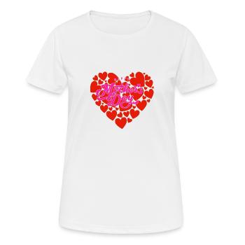 FETE DES MERES - Frauen T-Shirt atmungsaktiv - Weiß - Vorne - AI Model Female 172 dark (172cm)