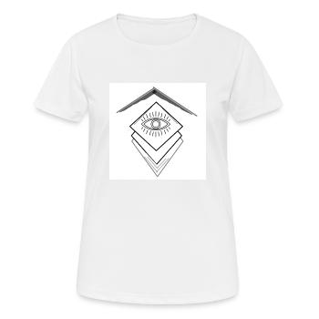 Illustration cool d’Illuminati - T-shirt respirant Femme - blanc - Devant - AI Model Female 172 dark (172cm)