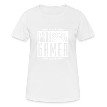 Pro Gamer Spruch - Frauen T-Shirt atmungsaktiv - Weiß - Vorne - AI Model Female 172 dark (172cm)