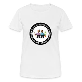 Les couples homosexuels défendent leur herbe avec des armes à feu - T-shirt respirant Femme - blanc - Devant - AI Model Female 172 dark (172cm)