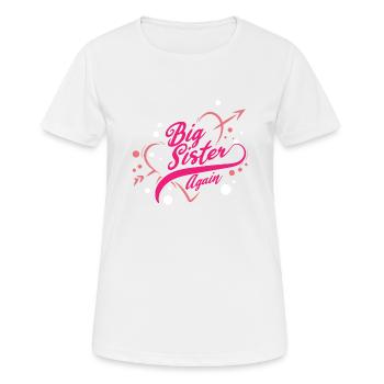 Grande sœur de nouveau fille aînée frères - T-shirt respirant Femme - blanc - Devant - AI Model Female 172 dark (172cm)