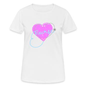 Nurse Life Nursing Clinical - Women's Breathable T-Shirt - white - Front - AI Model Female 172 dark (172cm)