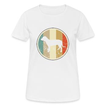 Deutsche Bracke Jagdhund - Frauen T-Shirt atmungsaktiv - Weiß - Vorne - AI Model Female 172 dark (172cm)