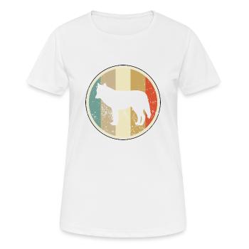 Wolf Wölfe - Frauen T-Shirt atmungsaktiv - Weiß - Vorne - AI Model Female 172 dark (172cm)