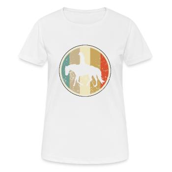 Westernreiterin Reiterin Westernreiten - Frauen T-Shirt atmungsaktiv - Weiß - Vorne - AI Model Female 172 dark (172cm)