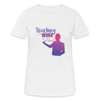 Enseignants - T-shirt respirant Femme - blanc - Devant - AI Model Female 172 dark (172cm)