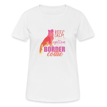 Border Collie - Frauen T-Shirt atmungsaktiv - Weiß - Vorne - AI Model Female 172 dark (172cm)