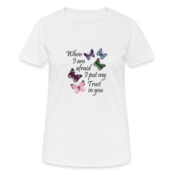 When I am afraid I put my Trust in you Cadeau - T-shirt respirant Femme - blanc - Devant - AI Model Female 172 dark (172cm)