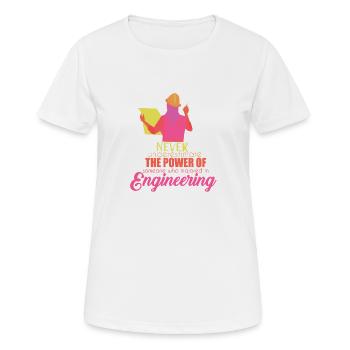 Ingenieur - Frauen T-Shirt atmungsaktiv - Weiß - Vorne - AI Model Female 172 dark (172cm)