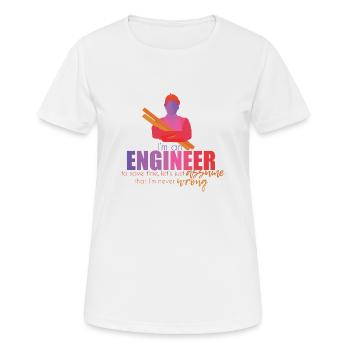 Ingenieur - Frauen T-Shirt atmungsaktiv - Weiß - Vorne - AI Model Female 172 dark (172cm)